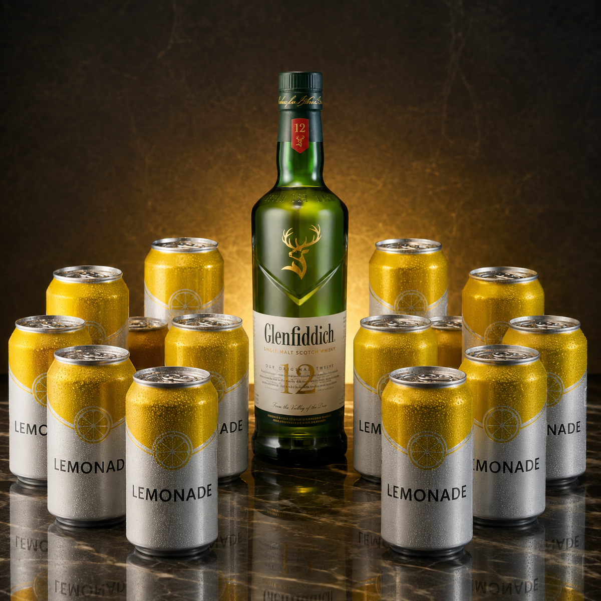 Glenfiddich 12 Year 70cl with 12 Mixers