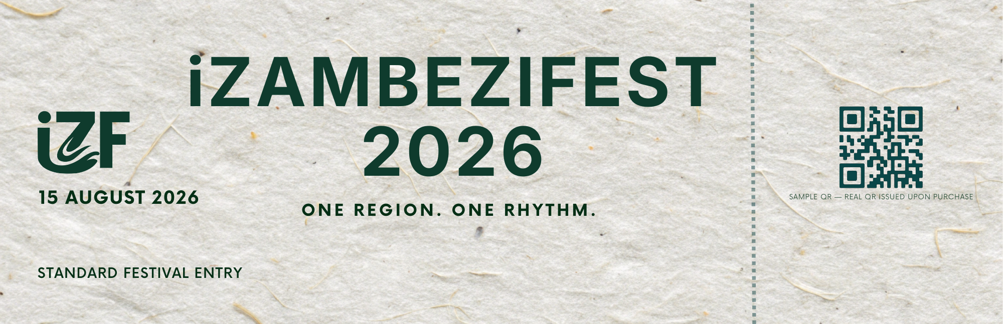 Second Release - Standard Festival Entry | iZambeziFest 2026