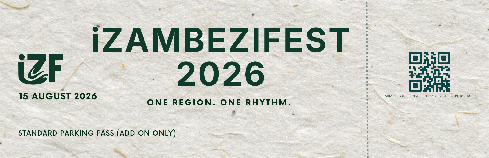 Standard Parking Ticket | iZambeziFest 2026